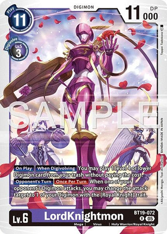 Image for LordKnightmon - BT19-072 (Reprint) (BT19-072 R) [Advanced Booster Digimon Generation] - Digimon Card Game