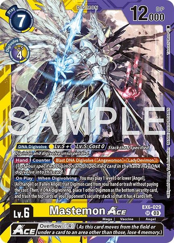 Mastemon ACE (EX6-029 SR) [Limited Card Pack -Another Knight-]