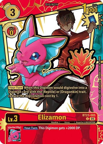 Image for Elizamon (Rare Pull) (BT23-005 C) [Dawn of Liberator] - Digimon Card Game