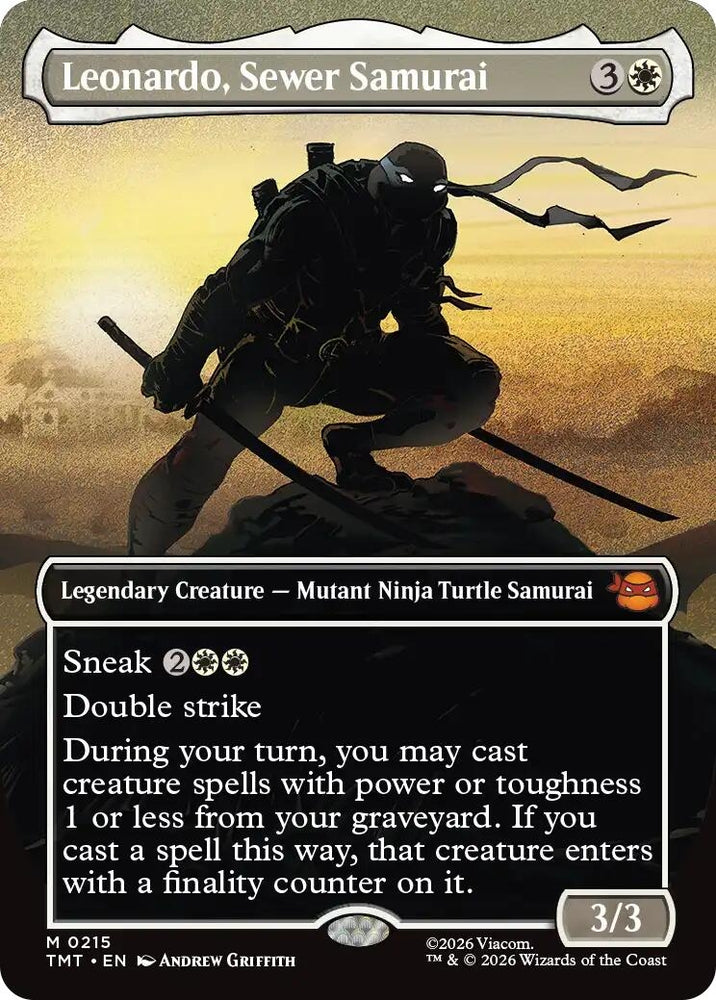Image for Leonardo, Sewer Samurai (Borderless) (215) [Teenage Mutant Ninja Turtles] - Magic: The Gathering