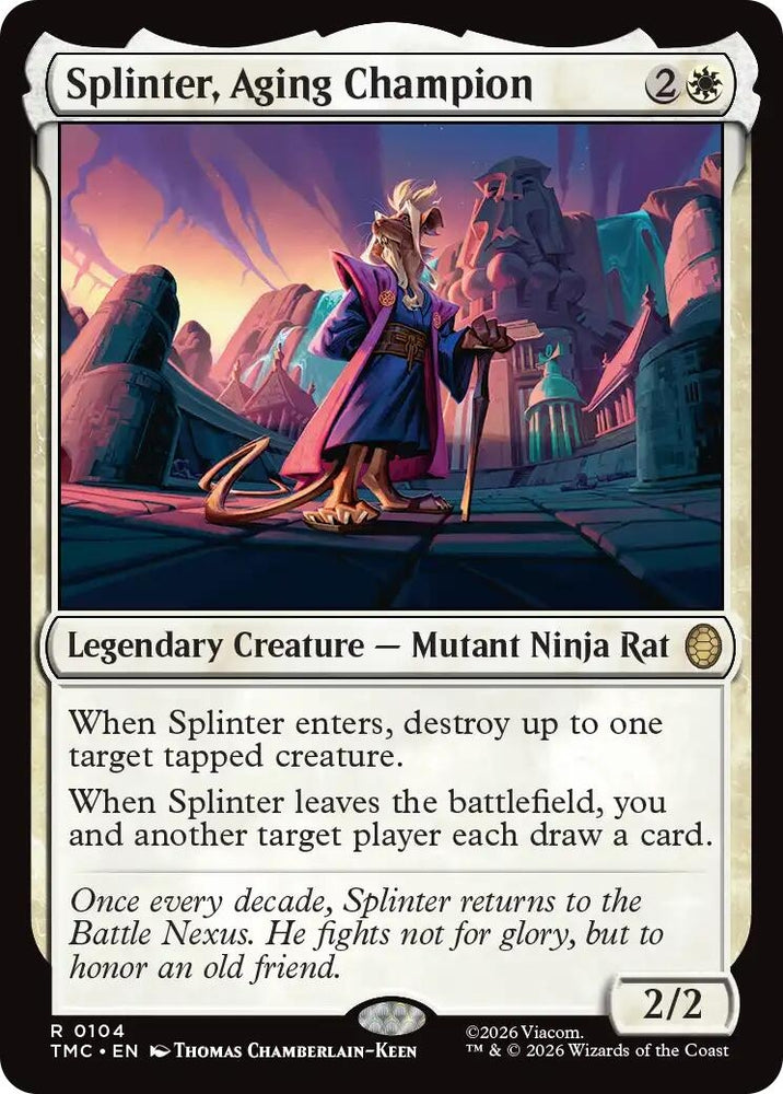 Image for Splinter, Aging Champion (104) [Teenage Mutant Ninja Turtles] - Magic: The Gathering