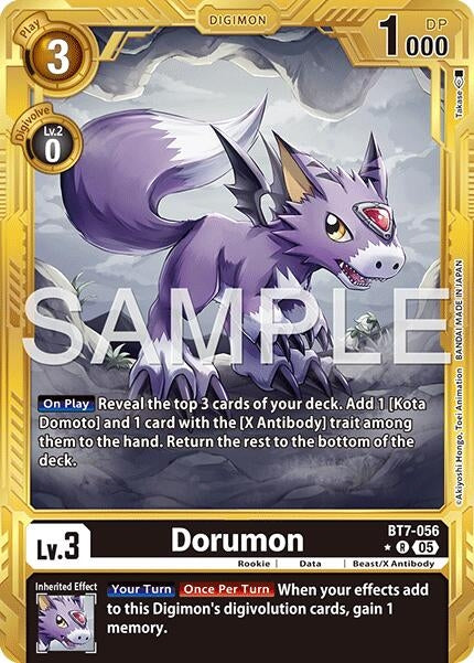 Image for Dorumon (Gold Border) (BT7-056 R) [Advanced Booster Digimon Generation] - Digimon Card Game