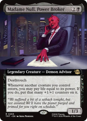 Image for Madame Null, Power Broker (Extended Art) (265) [Teenage Mutant Ninja Turtles] - Magic: The Gathering