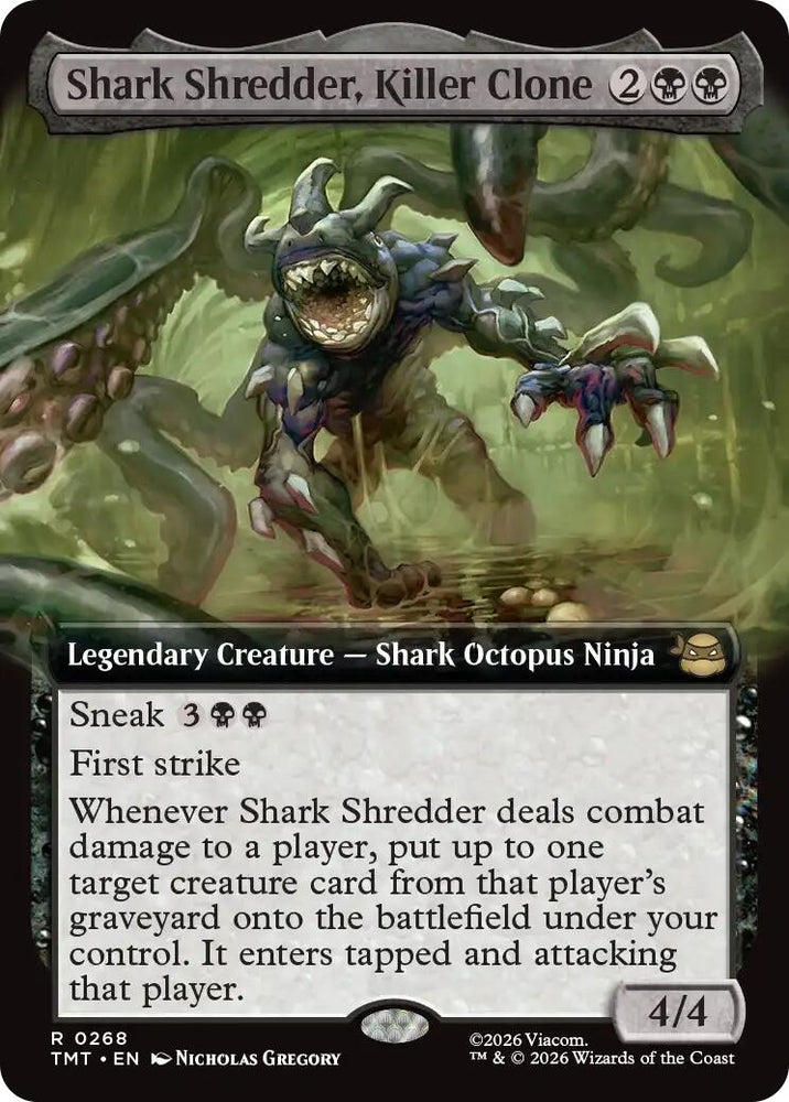 Image for Shark Shredder, Killer Clone (Extended Art) (268) [Teenage Mutant Ninja Turtles] - Magic: The Gathering