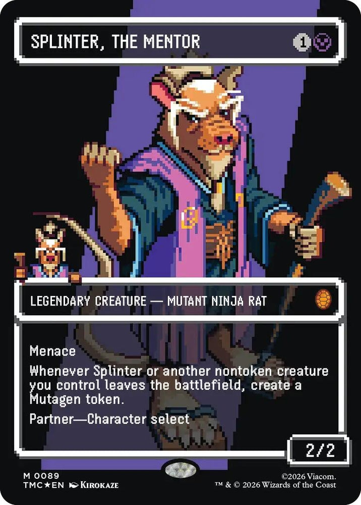Image for Splinter, the Mentor (0089) (Borderless) (Surge Foil) (89) [Commander: Teenage Mutant Ninja Turtles] - Magic: The Gathering