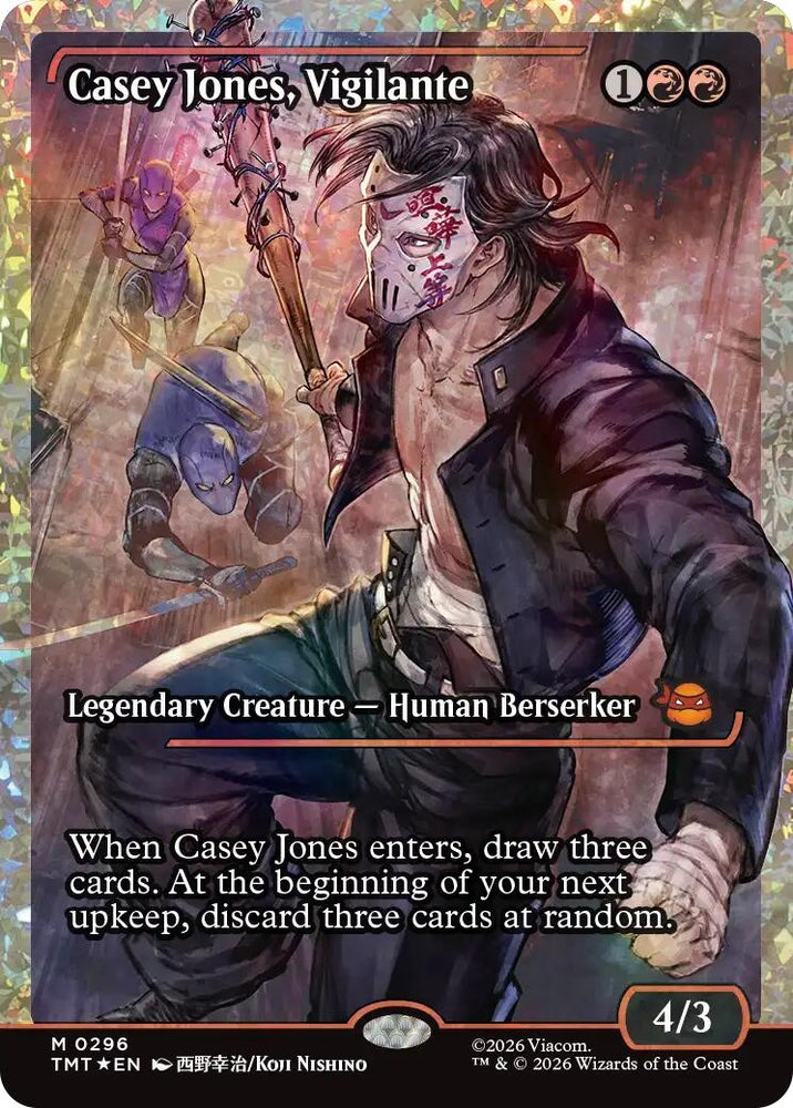 Image for Casey Jones, Vigilante (0296) (Showcase) (Fracture Foil) (296) [Teenage Mutant Ninja Turtles] - Magic: The Gathering