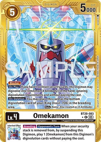 Image for Omekamon - BT20-083 (Gold Border) (BT20-083 R) [Advanced Booster Digimon Generation] - Digimon Card Game