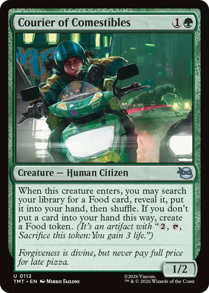 Image for Courier of Comestibles (112) [Teenage Mutant Ninja Turtles] - Magic: The Gathering