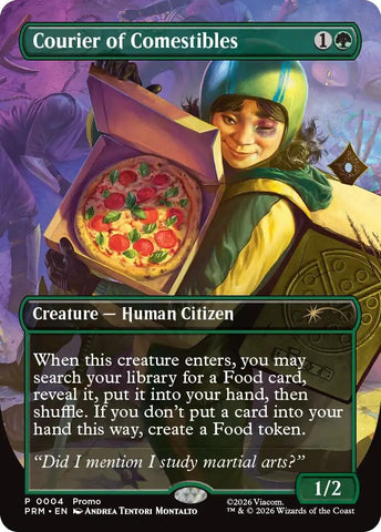 Image for Courier of Comestibles (Borderless) (4) [Unique and Miscellaneous Promos] - Magic: The Gathering