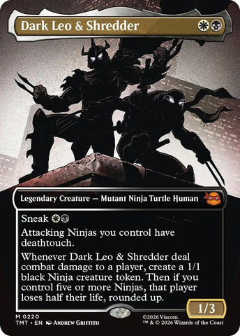Image for Dark Leo & Shredder (Borderless) (220) [Teenage Mutant Ninja Turtles] - Magic: The Gathering