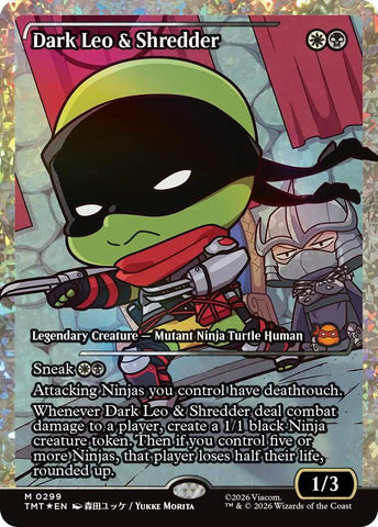 Image for Dark Leo & Shredder (Showcase) (Fracture Foil) (299) [Teenage Mutant Ninja Turtles] - Magic: The Gathering