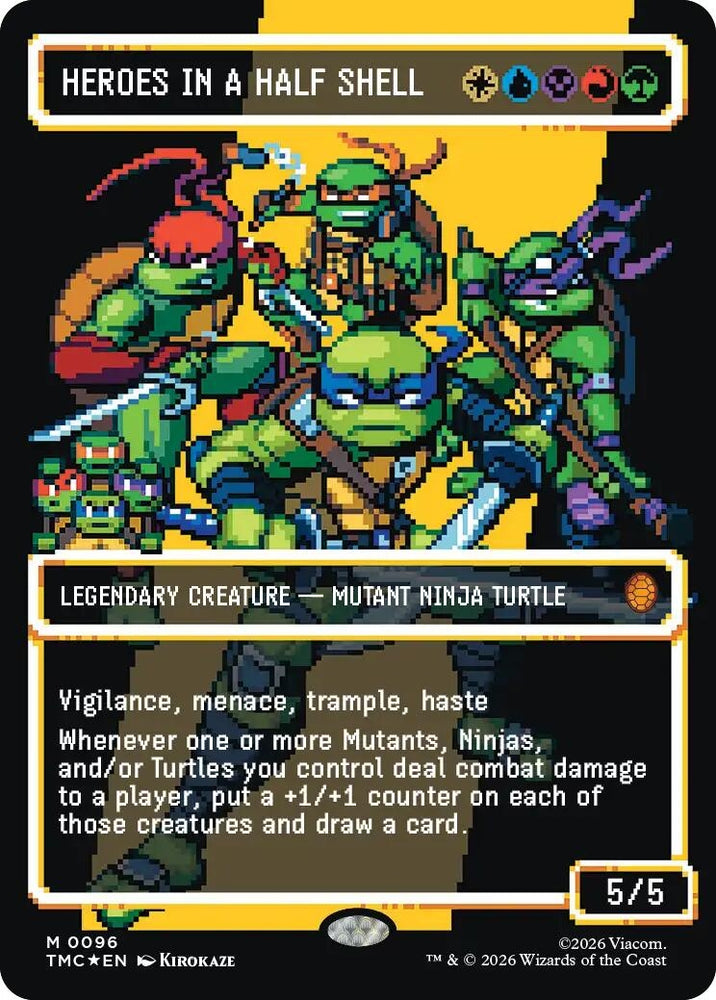 Image for Heroes in a Half Shell (0096) (Borderless) (Surge Foil) (96) [Teenage Mutant Ninja Turtles] - Magic: The Gathering