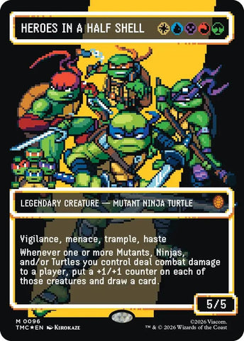 Image for Heroes in a Half Shell (0096) (Borderless) (Surge Foil) (96) [Teenage Mutant Ninja Turtles] - Magic: The Gathering