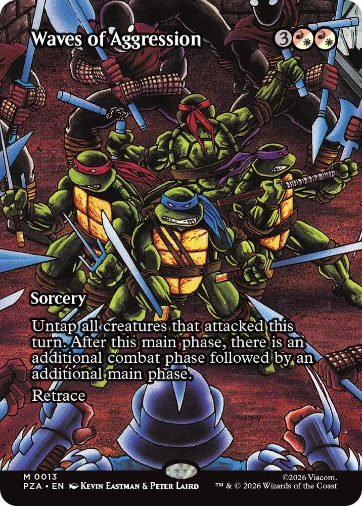 Image for Waves of Aggression (Borderless) (13) [Teenage Mutant Ninja Turtles Source Material] - Magic: The Gathering