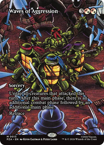 Image for Waves of Aggression (Borderless) (13) [Teenage Mutant Ninja Turtles Source Material] - Magic: The Gathering