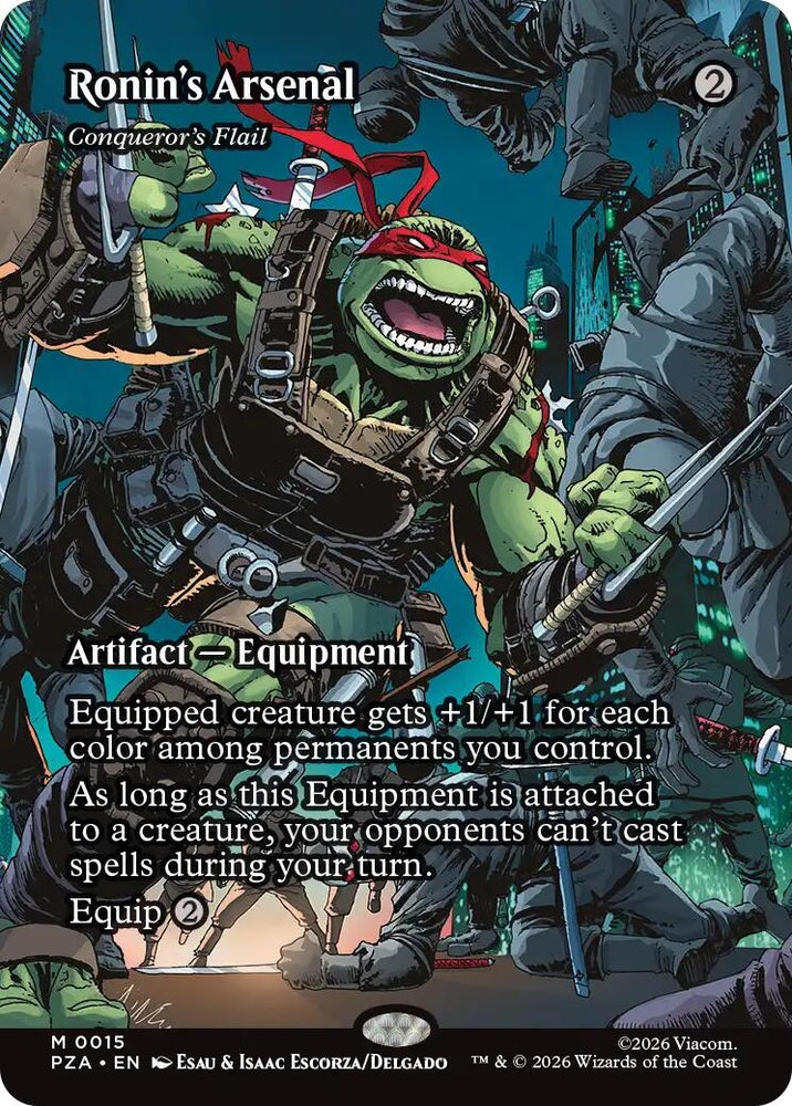 Image for Ronin's Arsenal - Conqueror's Flail (Borderless) (15) [Teenage Mutant Ninja Turtles Source Material] - Magic: The Gathering