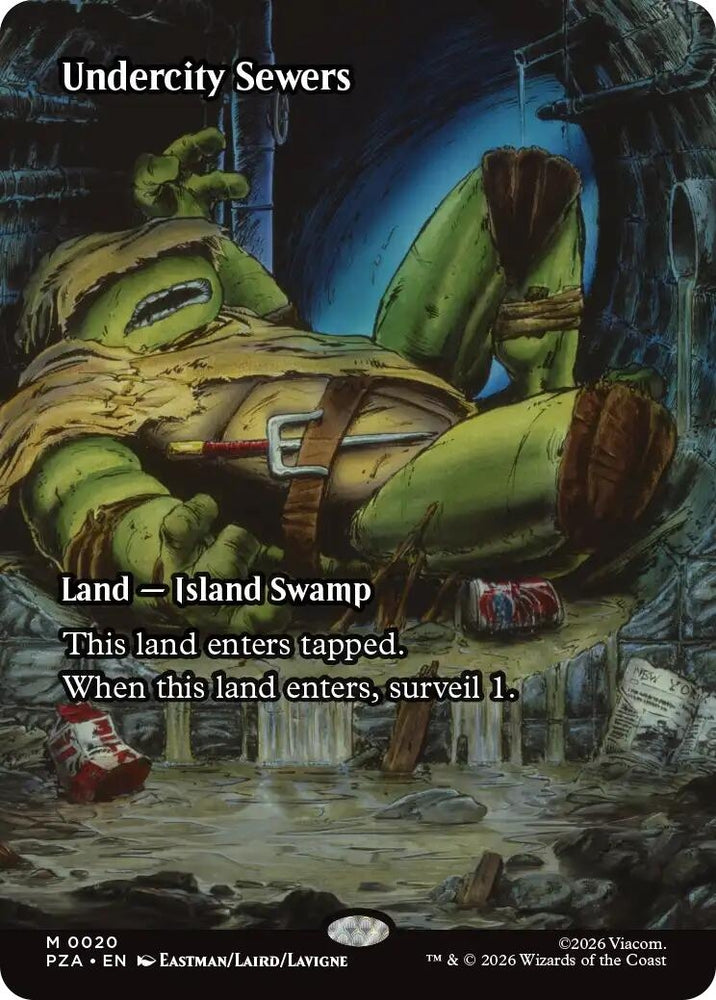 Image for Undercity Sewers (Borderless) (20) [Teenage Mutant Ninja Turtles Source Material] - Magic: The Gathering