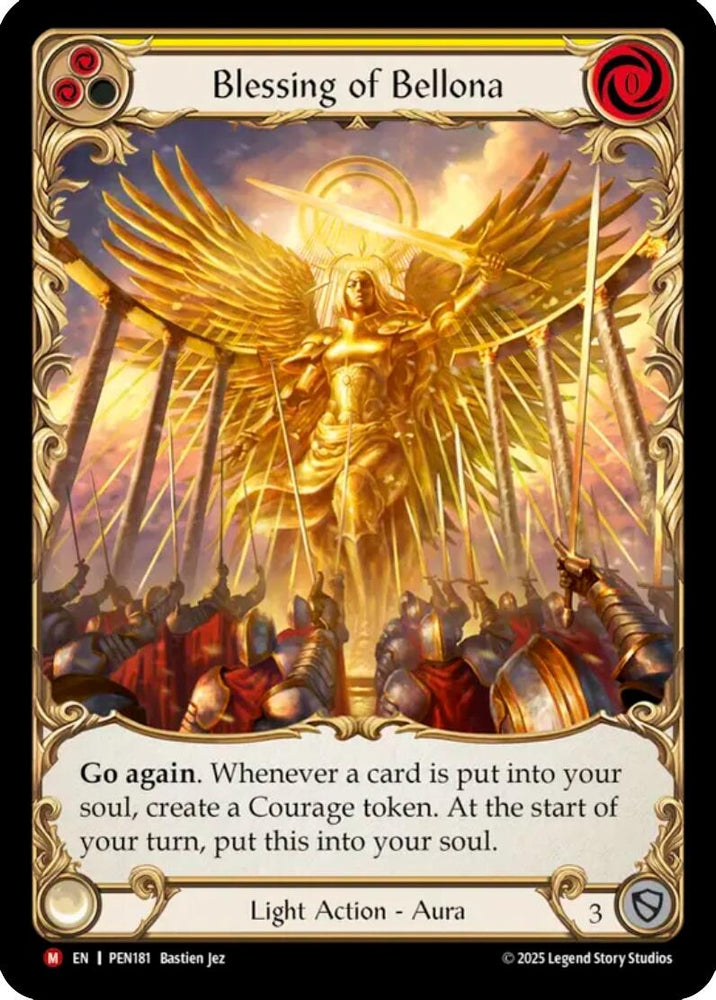 Image for Blessing Of Bellona (Yellow) (Extended Art) (PEN181) [Compendium of Rathe] - Flesh and Blood TCG