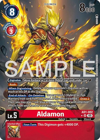 Image for Aldamon (Alternate Art) (AD1-002 SR) [Advanced Booster Digimon Generation] - Digimon Card Game