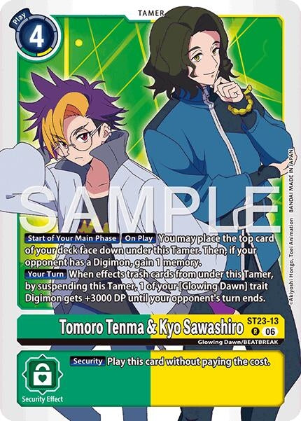 Image for Tomoro Tenma & Kyo Sawashiro (ST23-13 R) [Starter Deck 23: Beatbreak] - Digimon Card Game