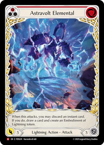 Image for Astravolt Elemental (Red) (Extended Art) (PEN241) [Compendium of Rathe] - Flesh and Blood TCG