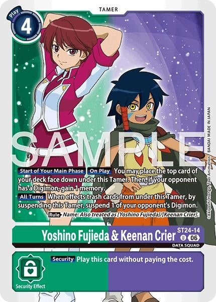 Image for Yoshino Fujieda & Keenan Crier (ST24-14 U) [Starter Deck 24: Data Squad] - Digimon Card Game