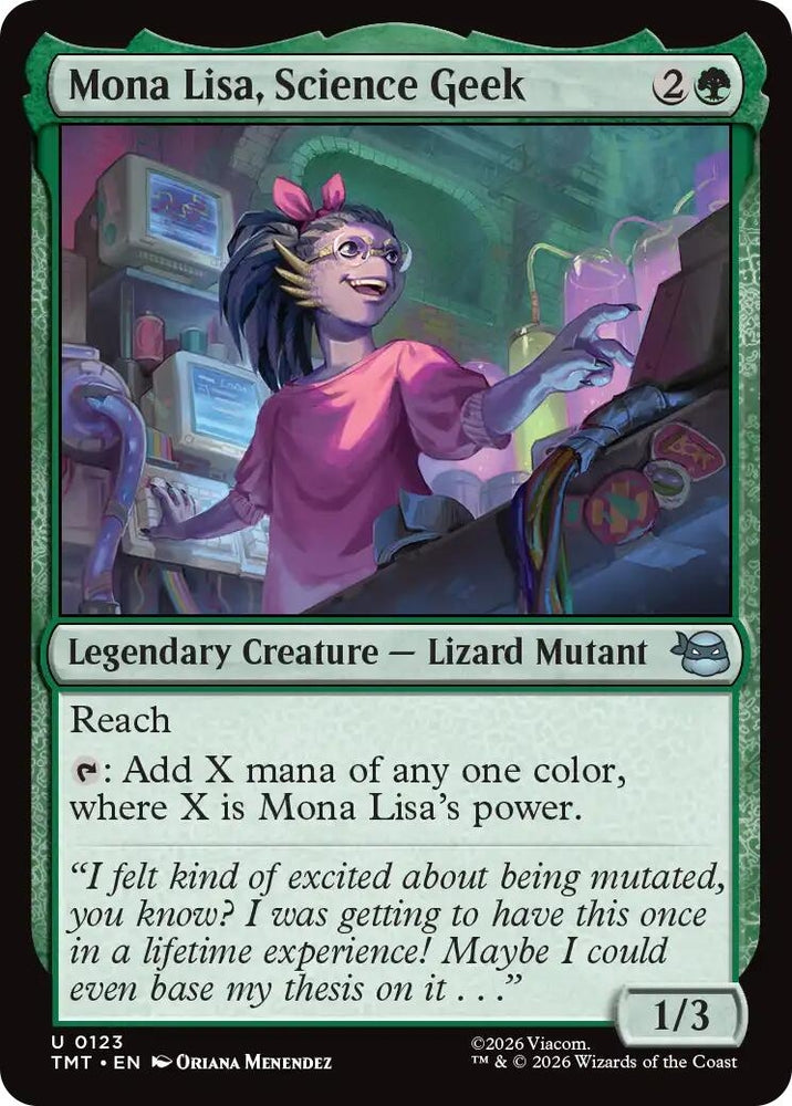 Image for Mona Lisa, Science Geek (123) [Teenage Mutant Ninja Turtles] - Magic: The Gathering
