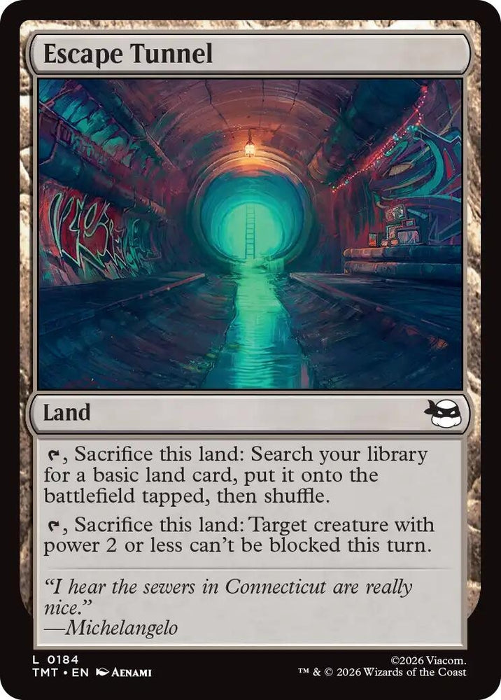 Image for Escape Tunnel (184) [Teenage Mutant Ninja Turtles] - Magic: The Gathering