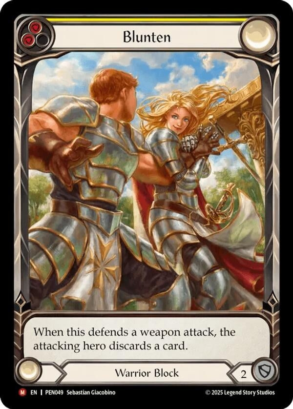 Image for Blunten (Yellow) (Extended Art) (PEN049) [Compendium of Rathe] - Flesh and Blood TCG