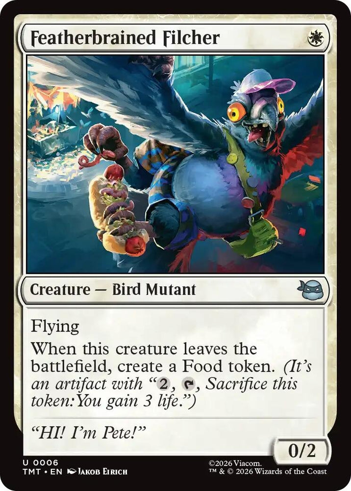 Image for Featherbrained Filcher (6) [Teenage Mutant Ninja Turtles] - Magic: The Gathering
