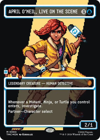 Image for April O'Neil, Live on the Scene (Borderless) (Surge Foil) (84) [Teenage Mutant Ninja Turtles] - Magic: The Gathering