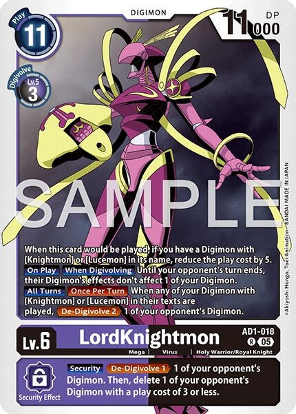 Image for LordKnightmon - AD1-018 (AD1-018 R) [Advanced Booster Digimon Generation] - Digimon Card Game