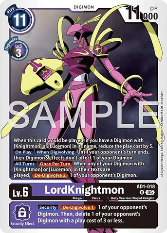 Image for LordKnightmon - AD1-018 (AD1-018 R) [Advanced Booster Digimon Generation] - Digimon Card Game