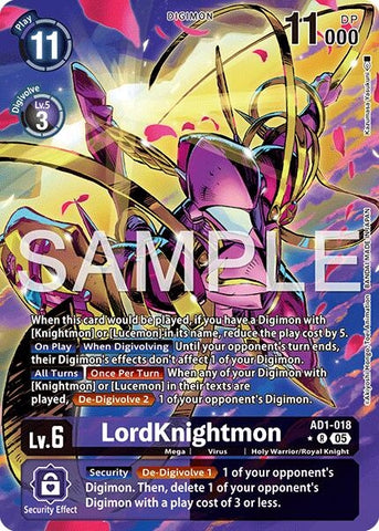 Image for LordKnightmon - AD1-018 (Alternate Art) (AD1-018 R) [Advanced Booster Digimon Generation] - Digimon Card Game