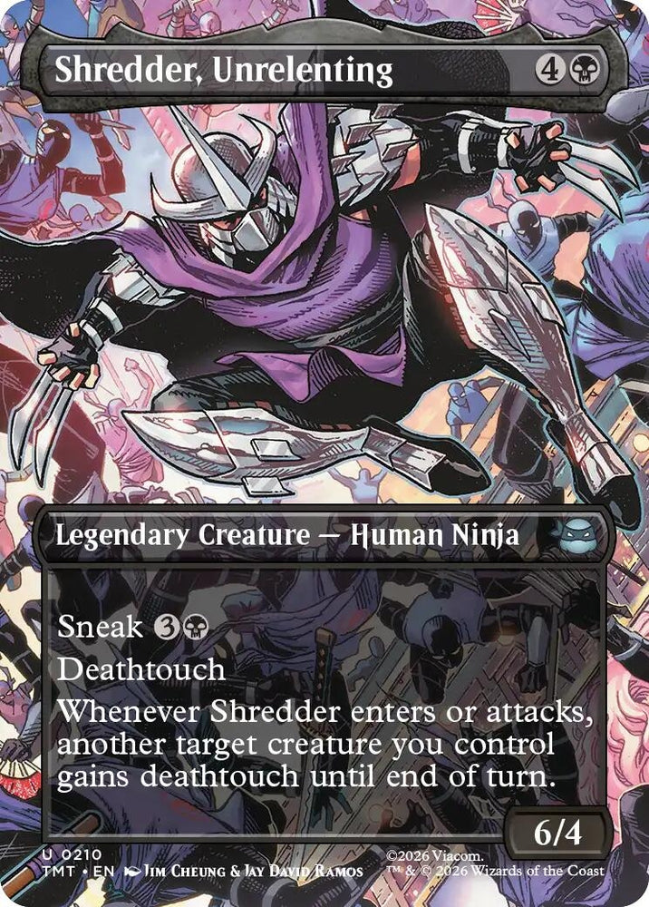 Image for Shredder, Unrelenting (Borderless) (210) [Teenage Mutant Ninja Turtles] - Magic: The Gathering
