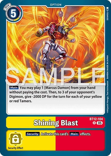 Image for Shining Blast (Reprint) (BT12-104 R) [Advanced Booster Digimon Generation] - Digimon Card Game