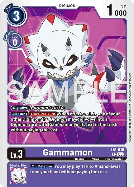 Image for Gammamon - LM-016 (Reprint) (LM-016 R) [Advanced Booster Digimon Generation] - Digimon Card Game