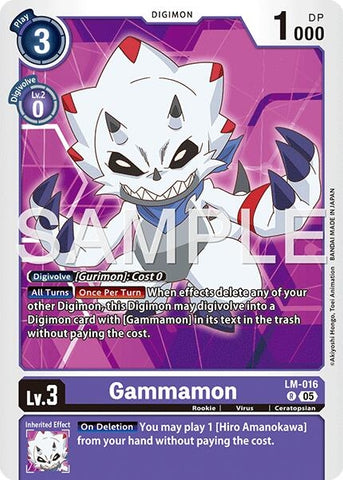 Image for Gammamon - LM-016 (Reprint) (LM-016 R) [Advanced Booster Digimon Generation] - Digimon Card Game