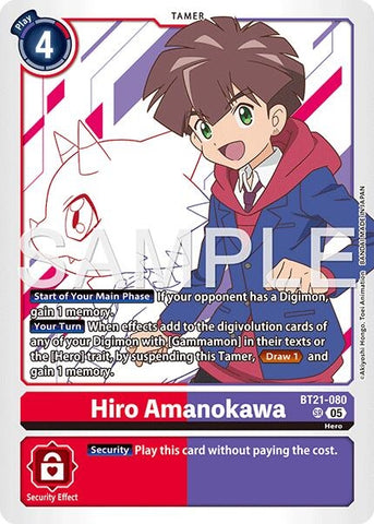 Image for Hiro Amanokawa - BT21-080 (Reprint) (BT21-080 SR) [Advanced Booster Digimon Generation] - Digimon Card Game