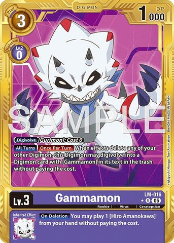Image for Gammamon - LM-016 (Gold Border) (LM-016 R) [Advanced Booster Digimon Generation] - Digimon Card Game
