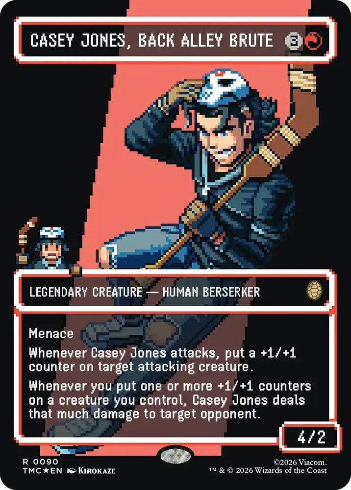 Image for Casey Jones, Back Alley Brute (Borderless) (Surge Foil) (90) [Teenage Mutant Ninja Turtles] - Magic: The Gathering
