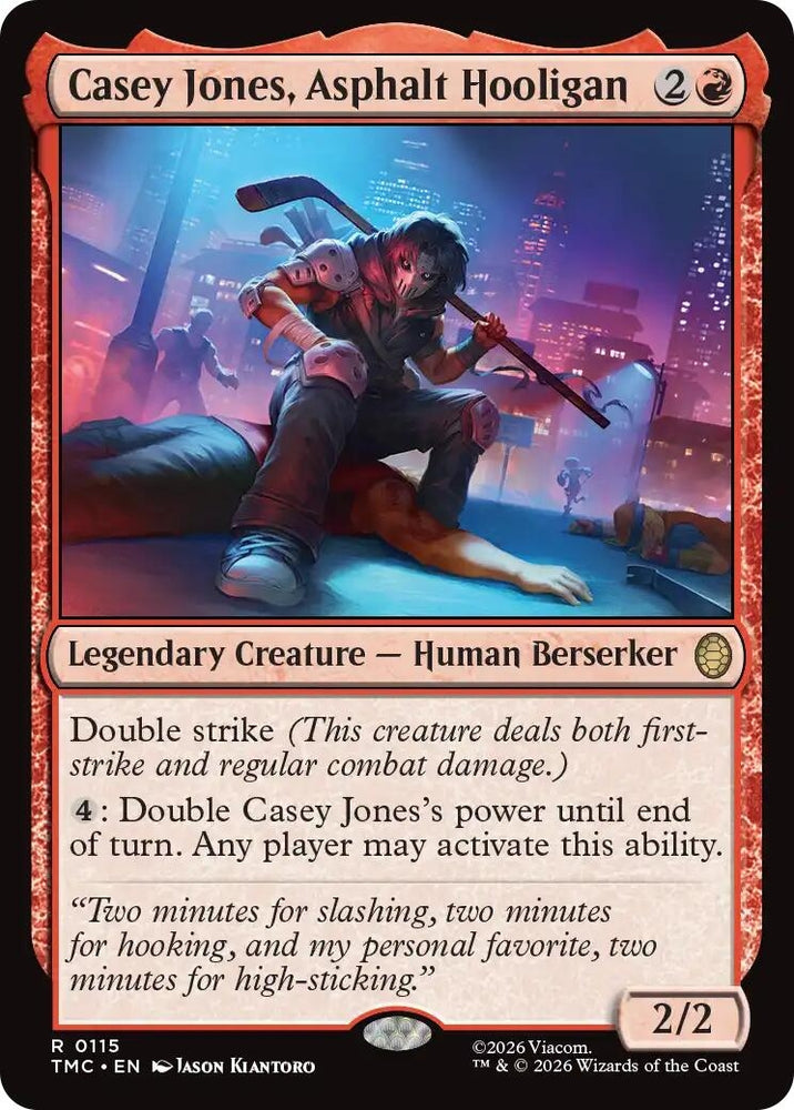 Image for Casey Jones, Asphalt Hooligan (115) [Teenage Mutant Ninja Turtles] - Magic: The Gathering