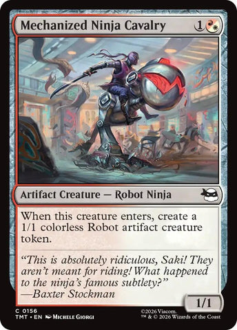 Image for Mechanized Ninja Cavalry (156) [Teenage Mutant Ninja Turtles] - Magic: The Gathering