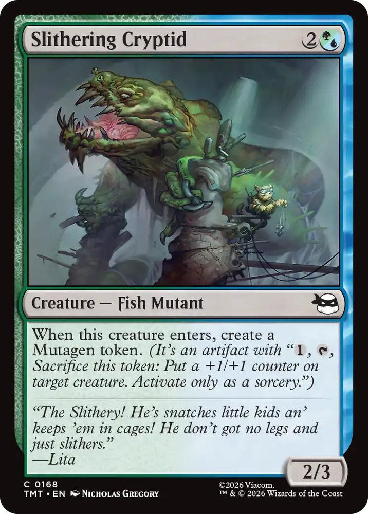 Image for Slithering Cryptid (168) [Teenage Mutant Ninja Turtles] - Magic: The Gathering