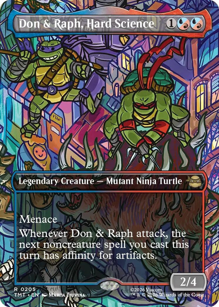 Image for Don & Raph, Hard Science (Borderless) (205) [Teenage Mutant Ninja Turtles] - Magic: The Gathering