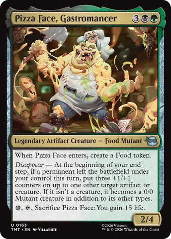 Image for Pizza Face, Gastromancer (163) [Teenage Mutant Ninja Turtles] - Magic: The Gathering