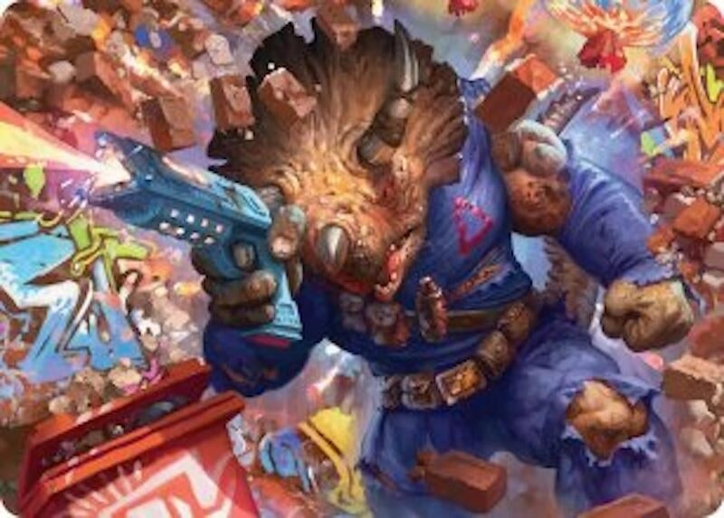 Image for Zog, Triceraton Castaway Art Card (12) [Teenage Mutant Ninja Turtles] - Magic: The Gathering