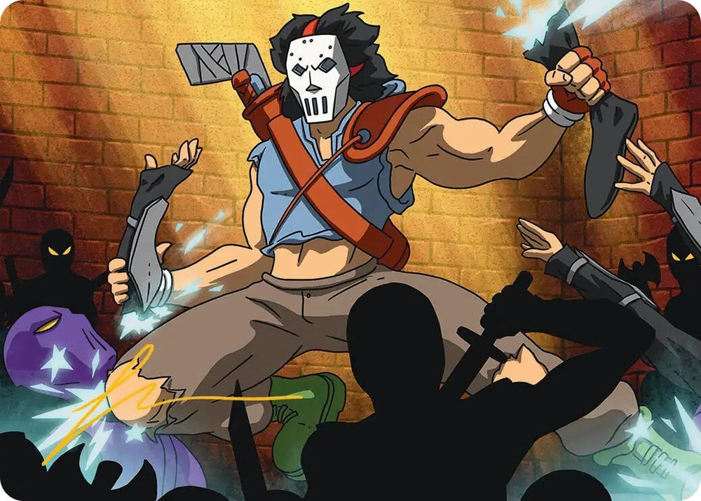 Image for Casey Jones, Vigilante Art Card (Gold-Stamped Signature) (28) [Teenage Mutant Ninja Turtles] - Magic: The Gathering