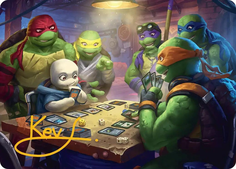 Image for Lessons from Life Art Card (Gold-Stamped Signature) (14) [Teenage Mutant Ninja Turtles] - Magic: The Gathering