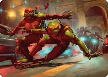 Image for Raph & Mikey, Troublemakers Art Card (17) [Teenage Mutant Ninja Turtles] - Magic: The Gathering
